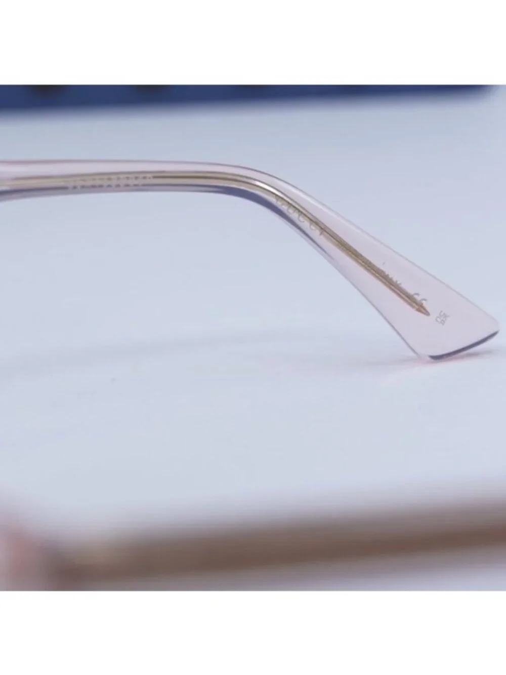 Gucci GG0184O 013 Square Eyeglasses - Transparent Pink 50mm